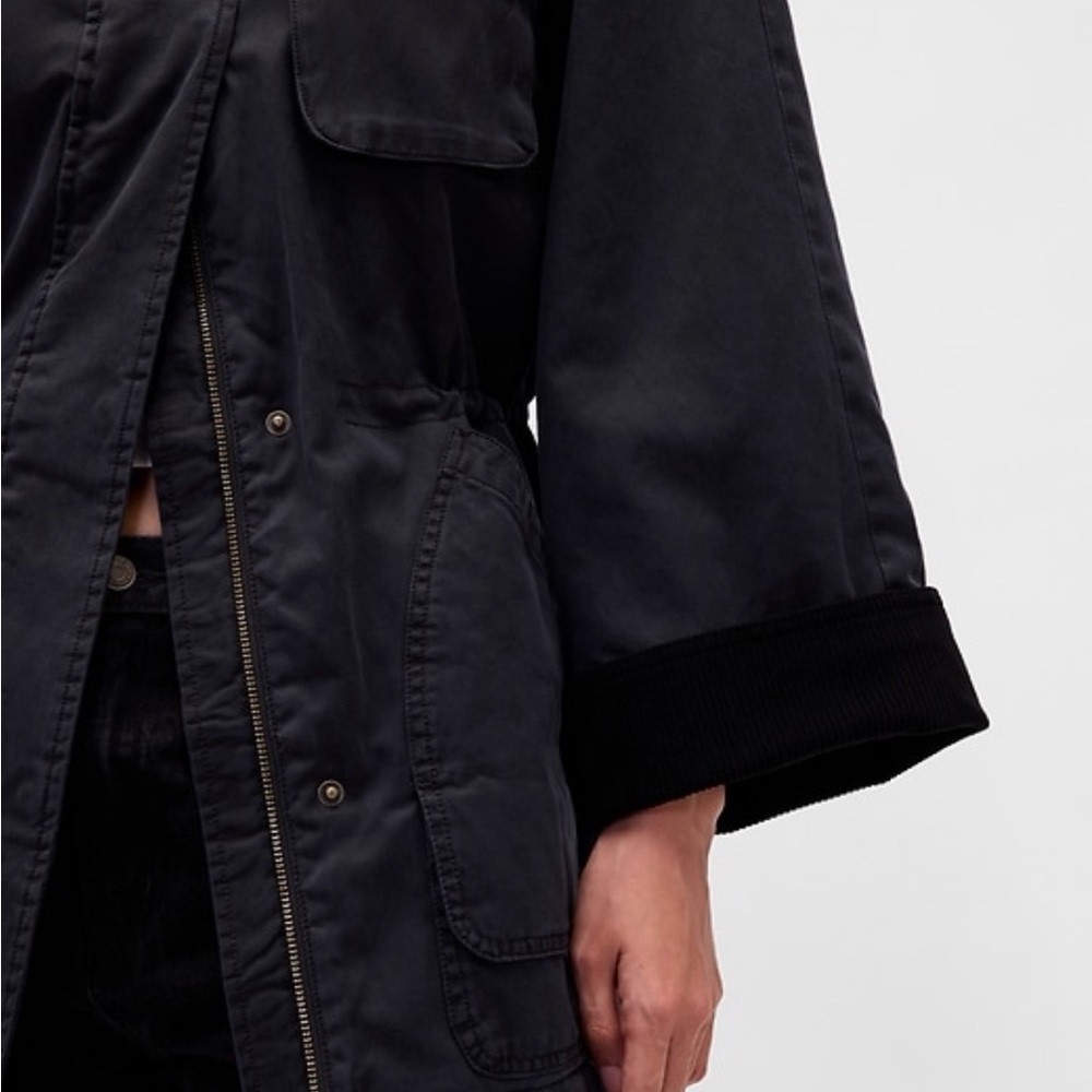Gap Womens Waxed Barn Jacket, Black, Small - Picture 4 of 4